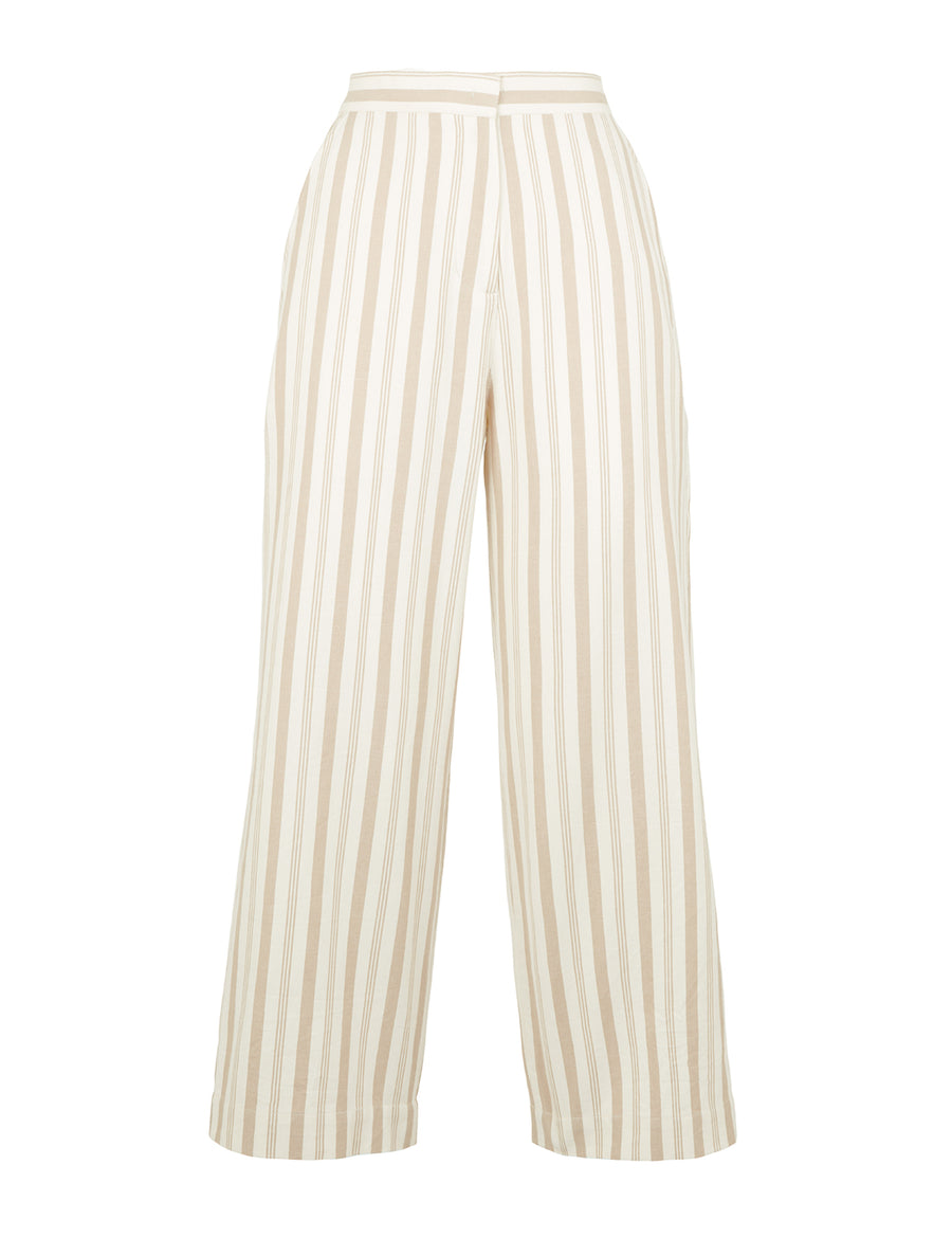Emerson Striped Trousers in Handwoven Organic Cotton