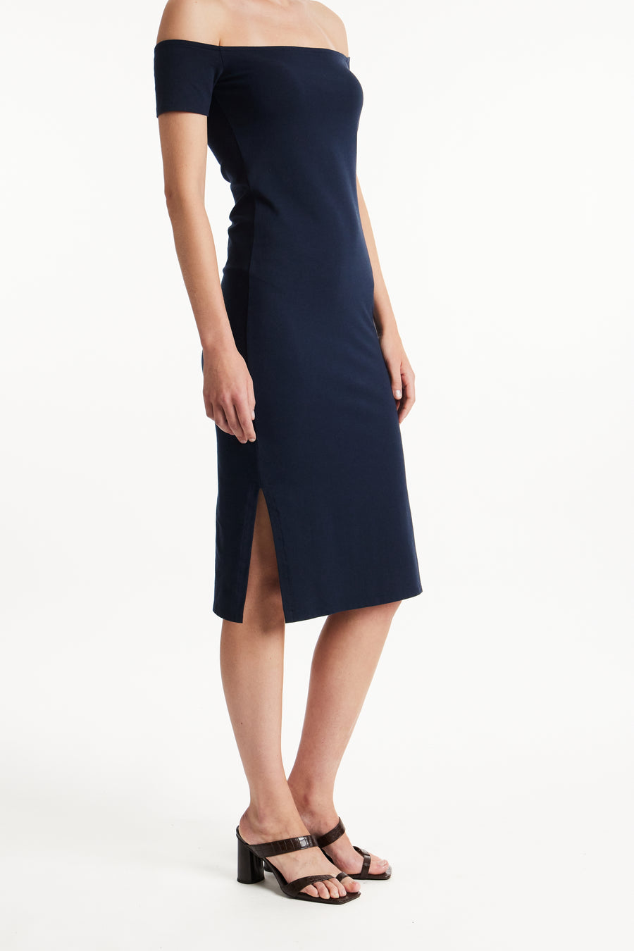 People Tree Fair Trade, Ethical & Sustainable Emer Dress in Navy 95% organic certified cotton, 5% elastane